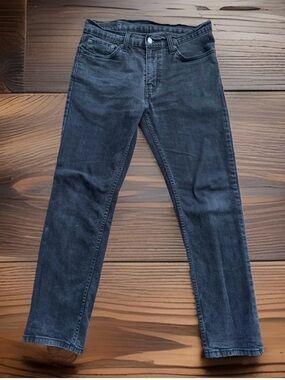 Levis 511 Mens Black Slim Fit Jeans 32x29 Tag Actual 30x29 Stretch Denim